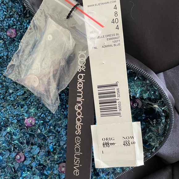 Elie Tahari Anabelle Embellished Feather Cocktail Dress NWT Sz.4 - Picture 3 of 8